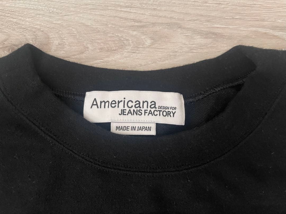 アメリカーナ×ジーンズファクトリー 別注 サイドジップ カットアウトスウェット