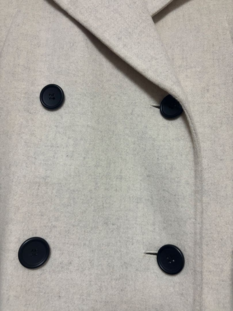 lohen ローヘン ハードメルトンリバーピーコート　ホワイト