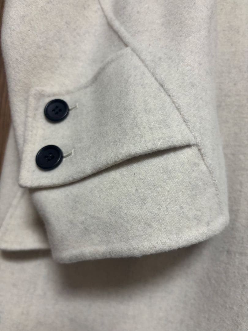 lohen ローヘン ハードメルトンリバーピーコート　ホワイト