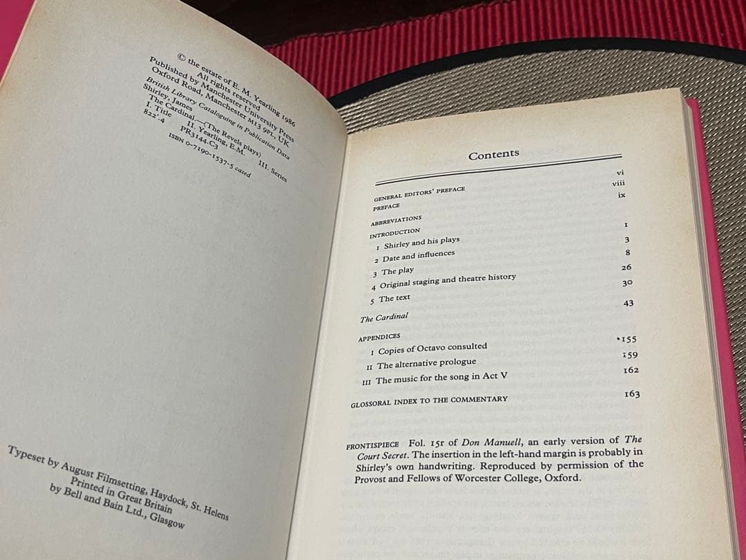 希少　The Cardinal James Shirley