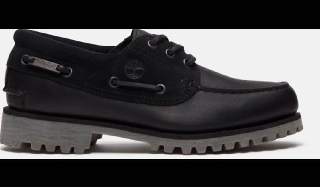 試着のみ 27cm Timberland ブラックデッキシューズ