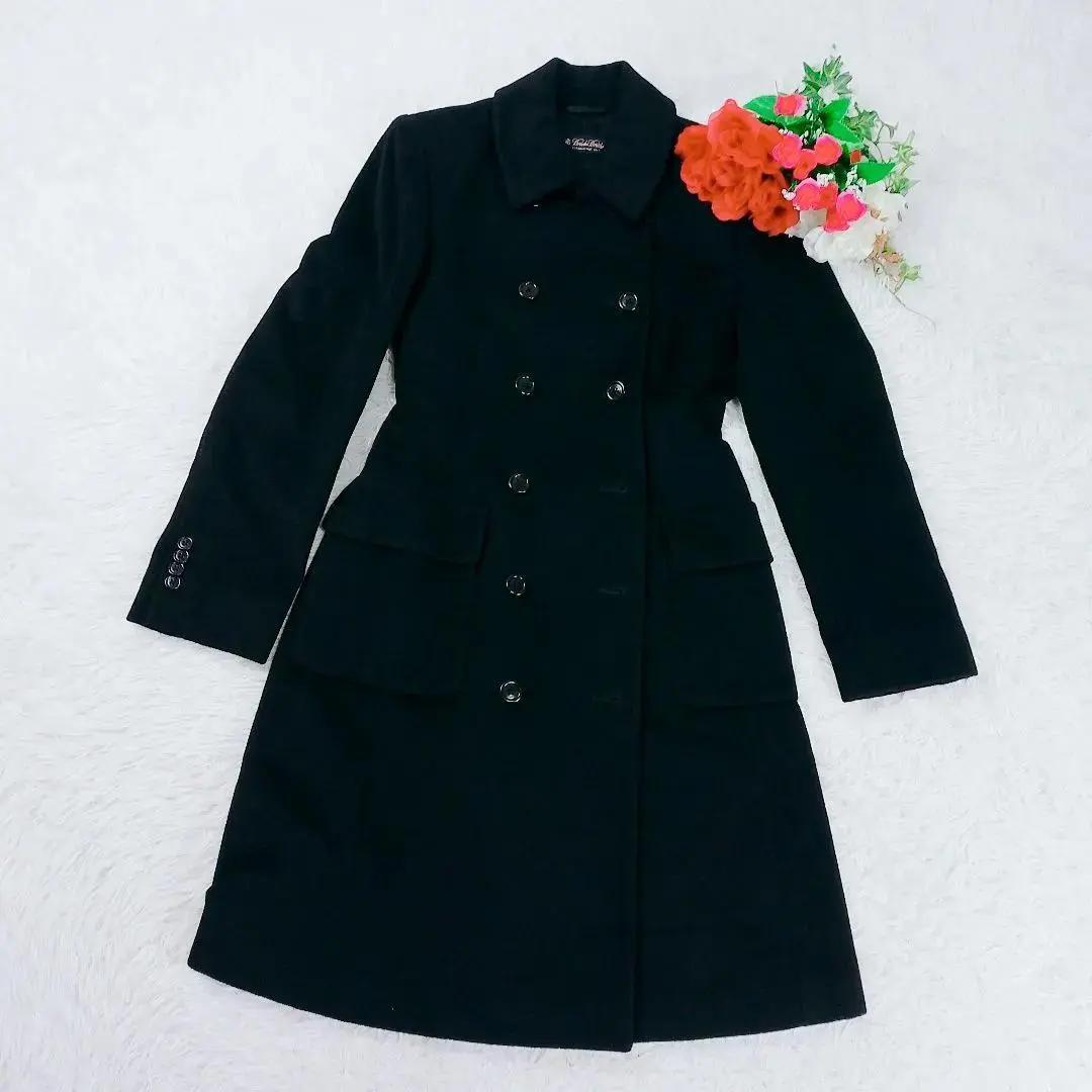 【極美品】【カシミヤ】ブルックスブラザーズ ロングコート L 黒 ブラック