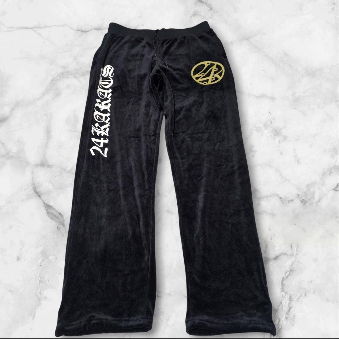 極美品✨24karats 黒金 ベロアジャージ セットアップ XL 希少