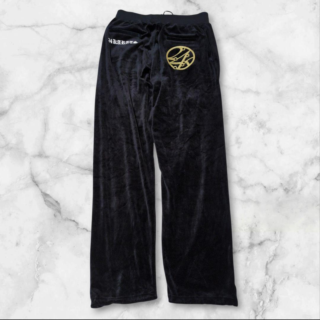 極美品✨24karats 黒金 ベロアジャージ セットアップ XL 希少