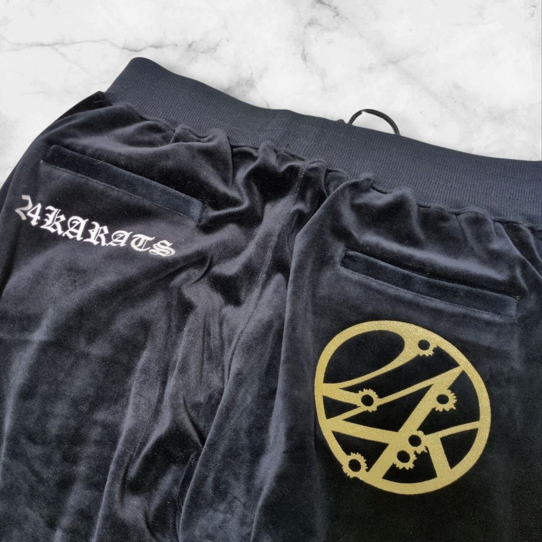 極美品✨24karats 黒金 ベロアジャージ セットアップ XL 希少