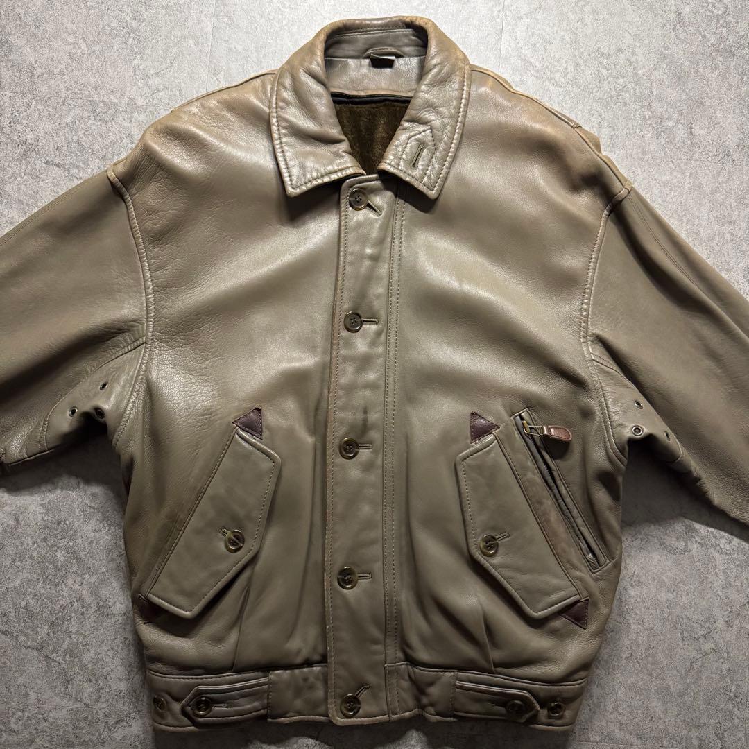 90s D'URBAN A-2 flight jkt 羊革　ボアライナー　短丈