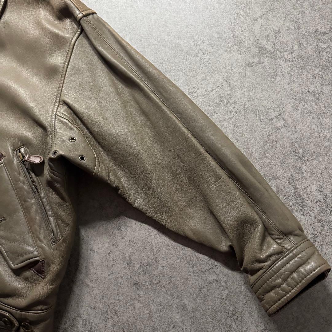 90s D'URBAN A-2 flight jkt 羊革　ボアライナー　短丈