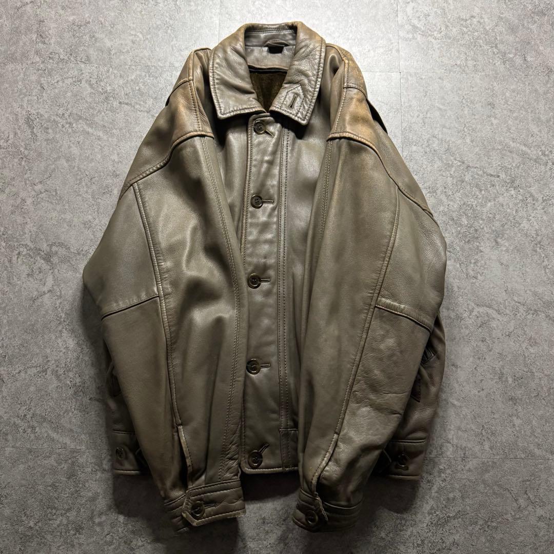 90s D'URBAN A-2 flight jkt 羊革　ボアライナー　短丈