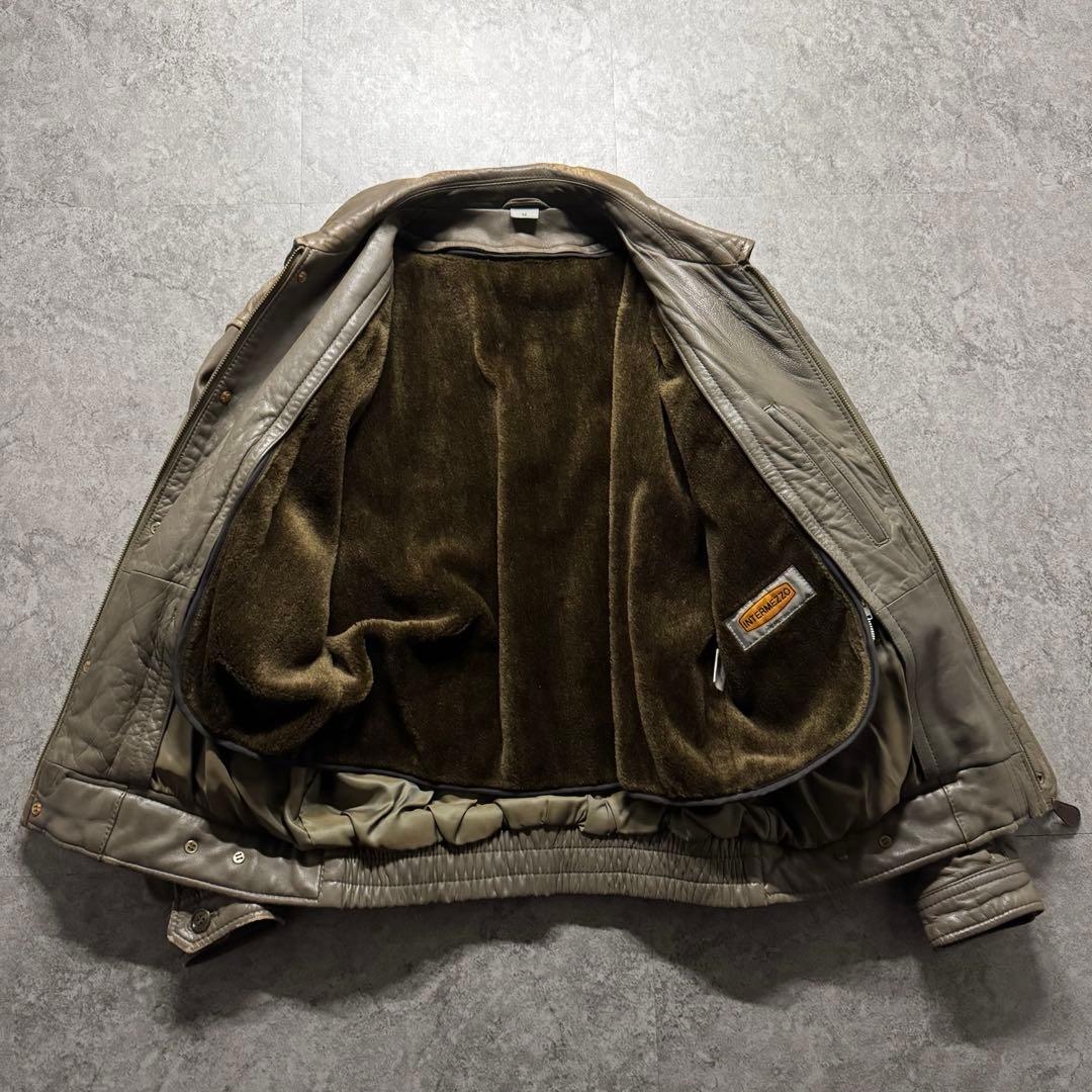 90s D'URBAN A-2 flight jkt 羊革　ボアライナー　短丈