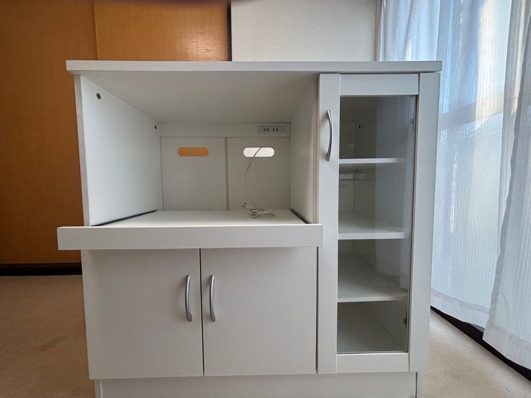 キッチンカウンター　キッチンボード 収納　炊飯器　電子レンジ　食器棚