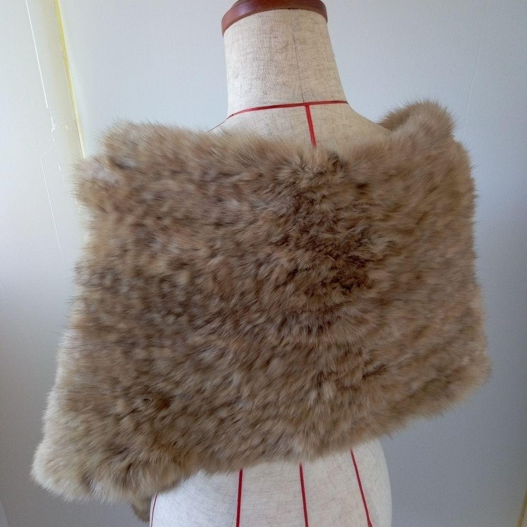 セーブルヤーンストール　フレンジ付き