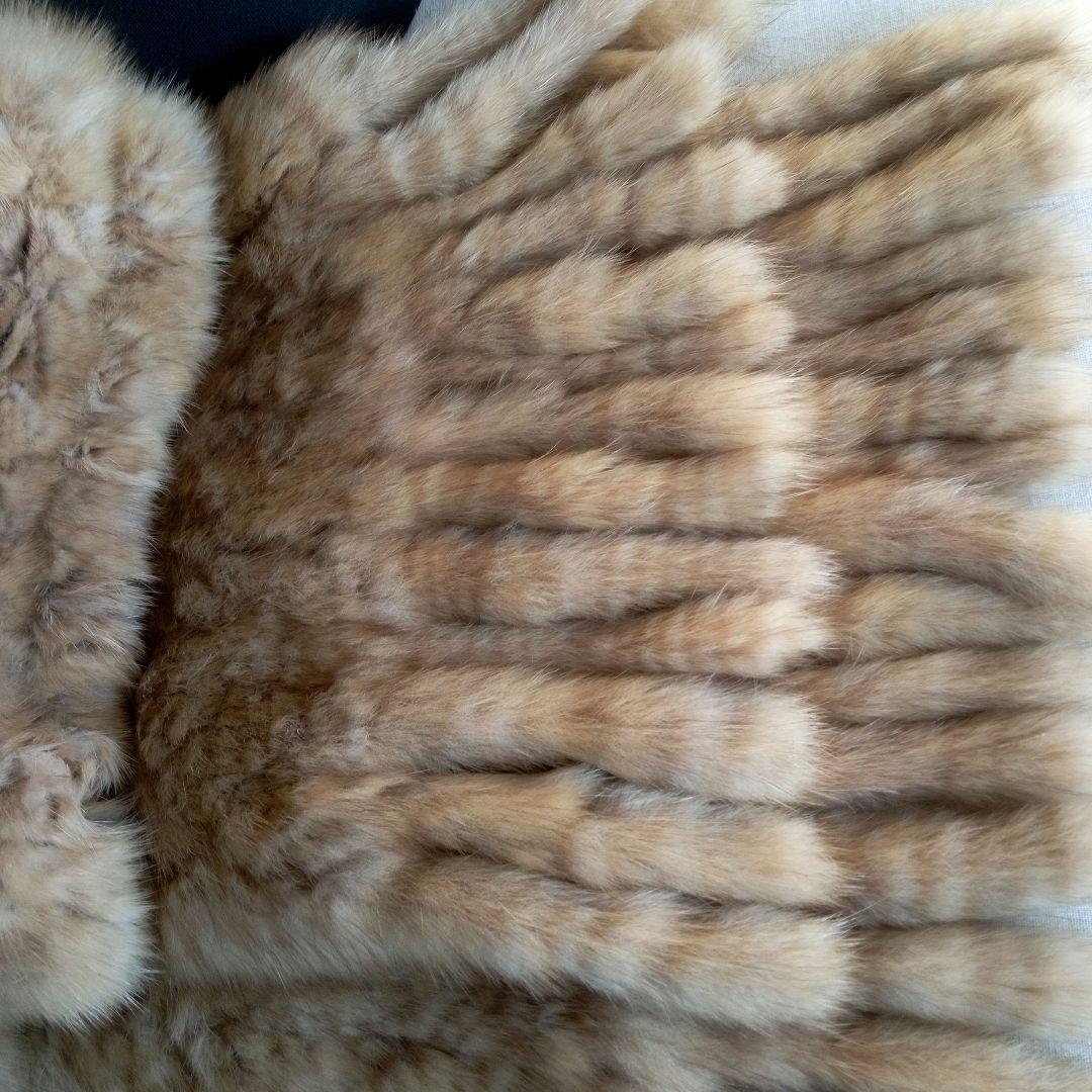 セーブルヤーンストール　フレンジ付き