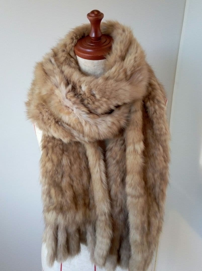 セーブルヤーンストール　フレンジ付き