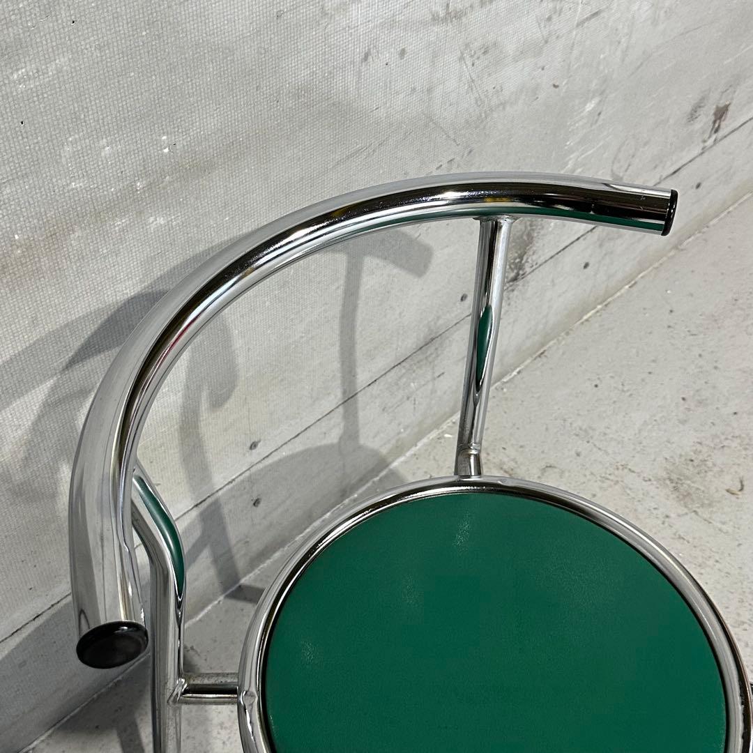 ★Chitose★ スチールラウンドチェア カフェチェア 昭和レトロ 2脚セット