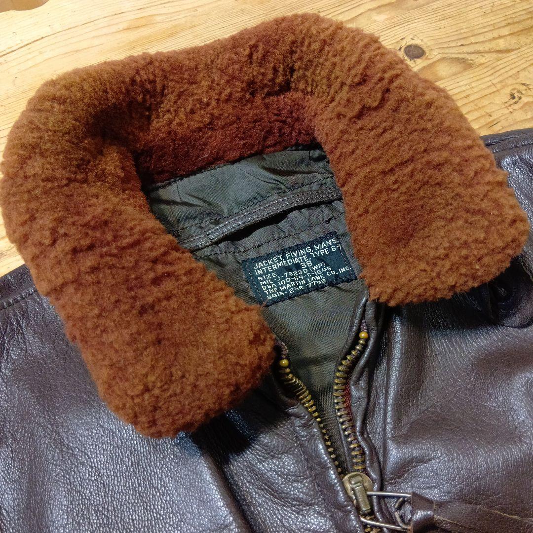 k*3様 米軍実物 G-1フライトジャケット レザージャケット 茶ボア ゴートハ