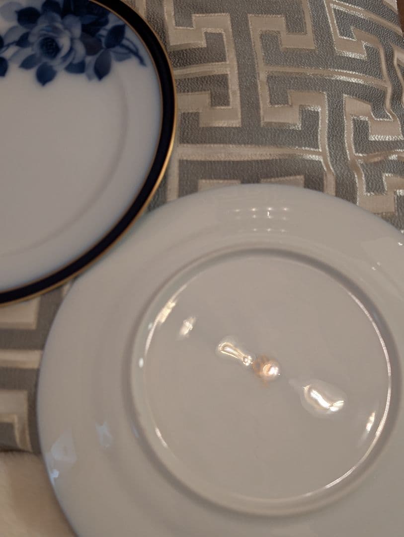 【極希少】大倉陶園100周年記念ブルーローズ 26cmミートプレート2枚セット