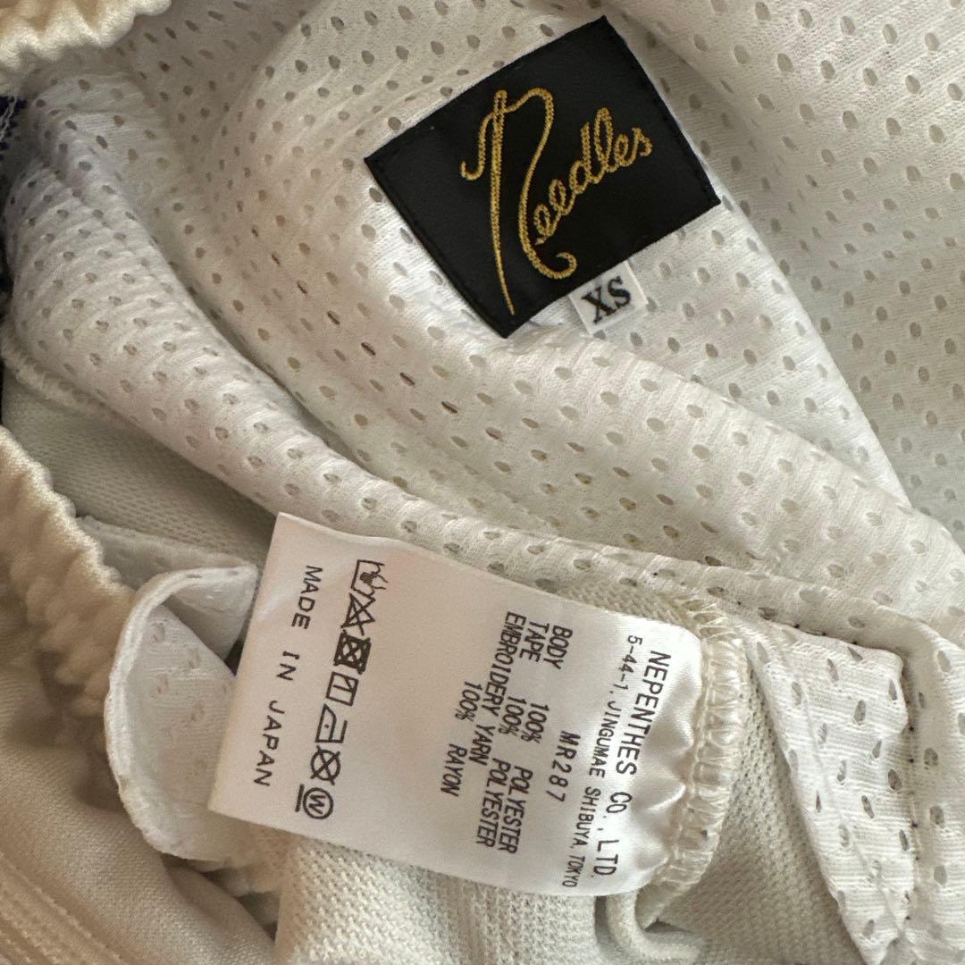 Needles ホワイト×パープル　トラックパンツ　公式購入　タグあり　ナロー