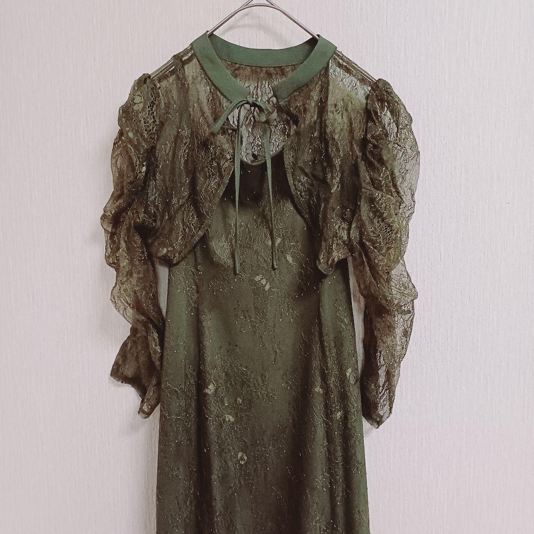 ドリードール ボレロレイヤーレースドレス 結婚式同窓会二次会 S