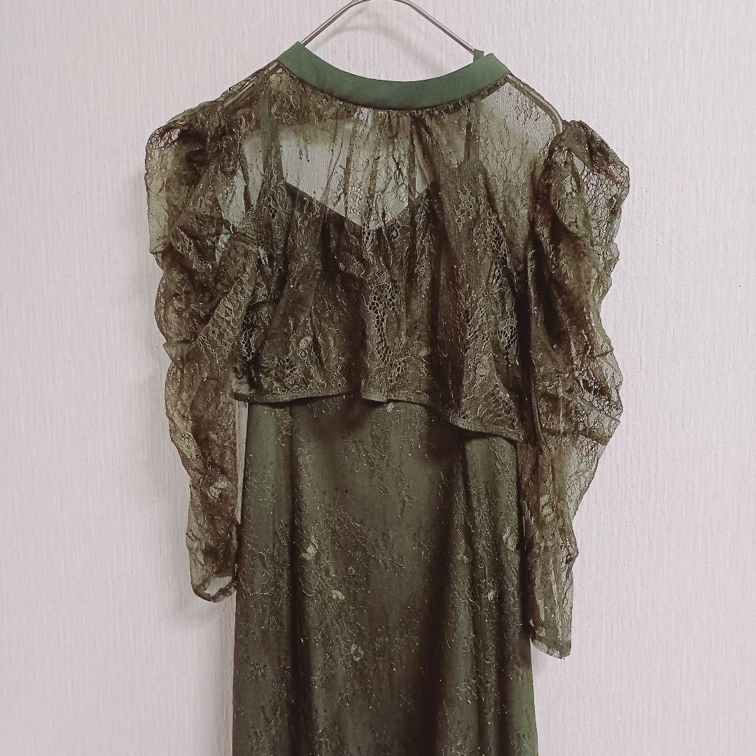 ドリードール ボレロレイヤーレースドレス 結婚式同窓会二次会 S