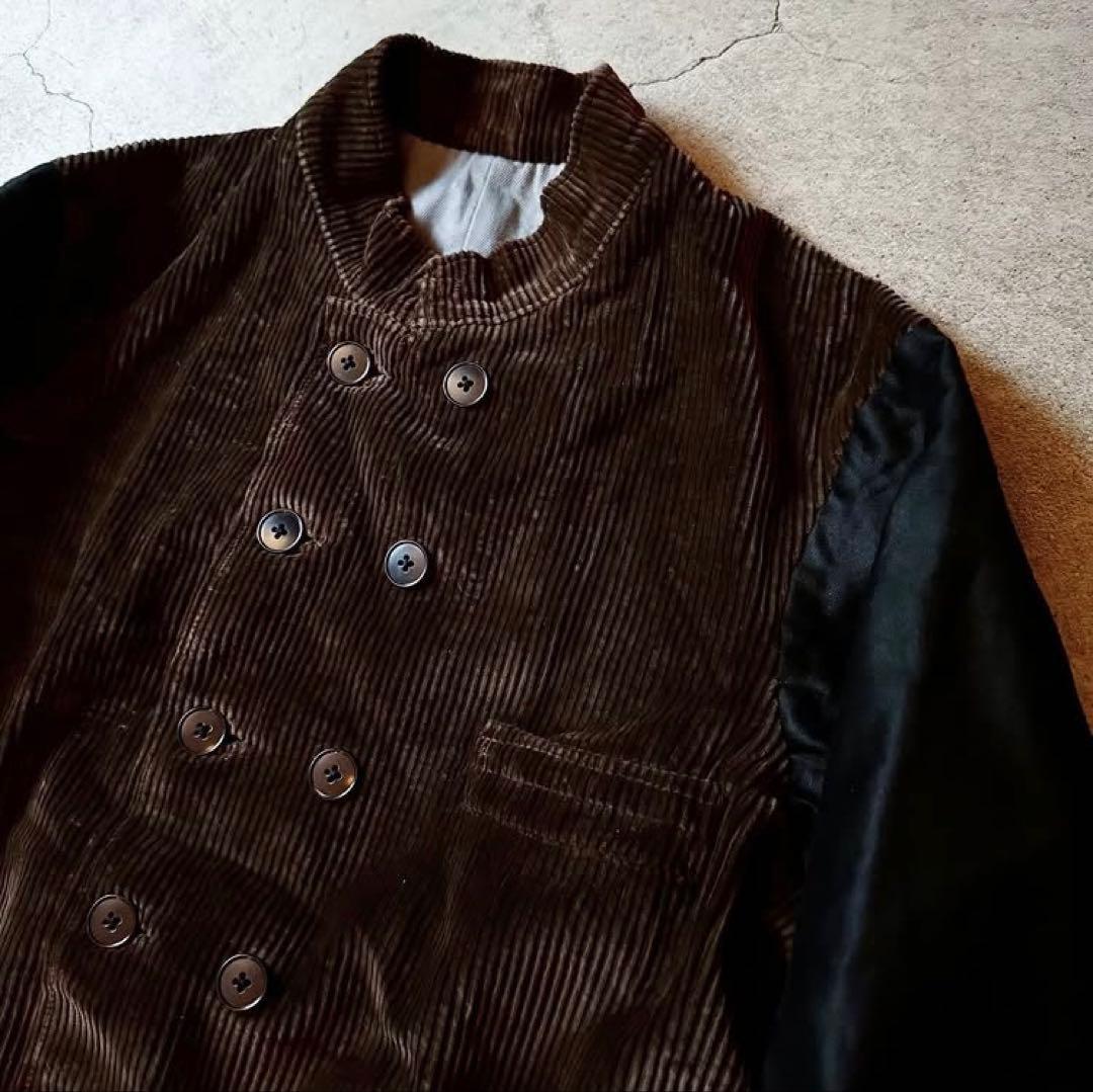 30s〜 french vintage コーデュロイダブルブレストジャケット