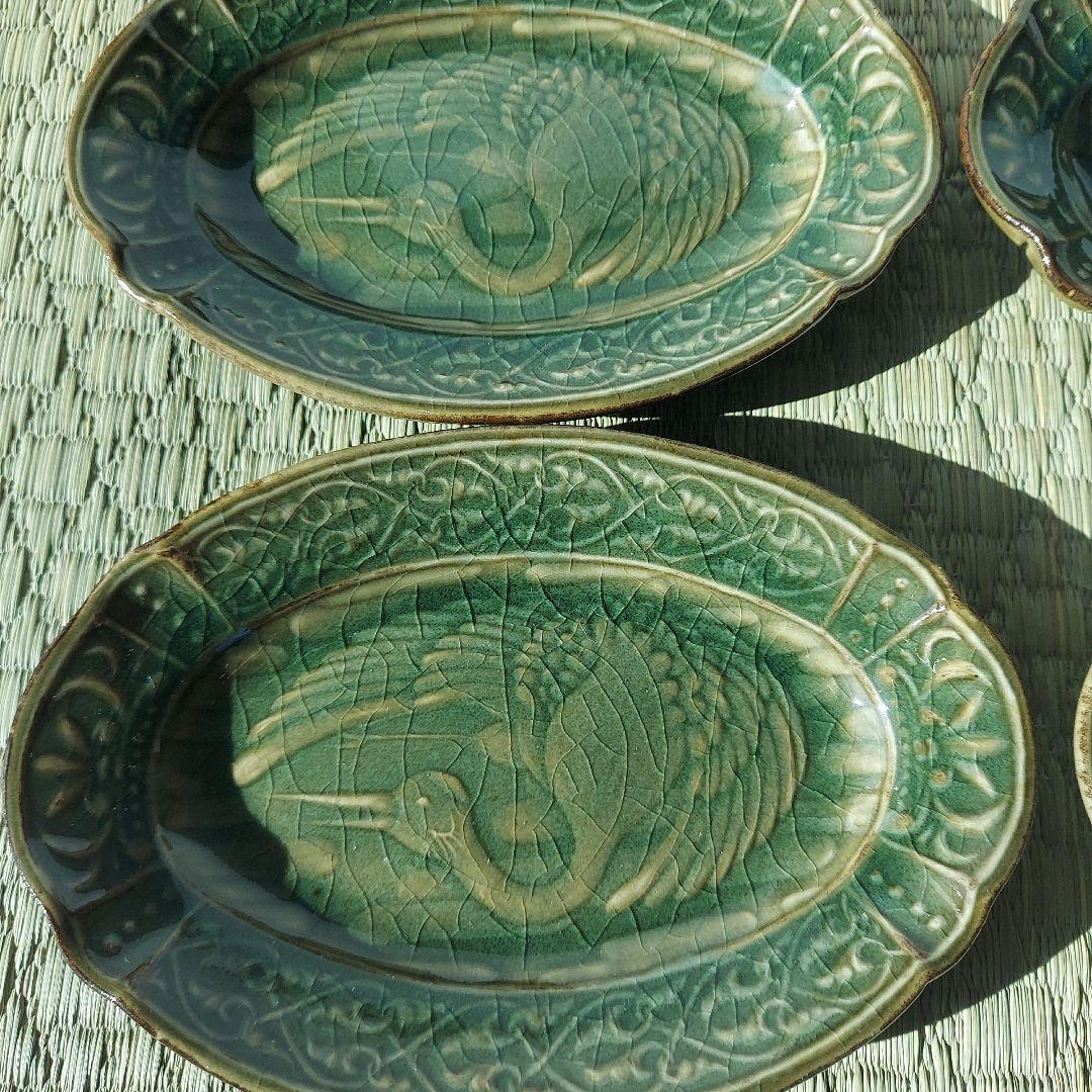 SUIYO 陽刻　小皿　鶴　新品未使用品　ディスカバージャパン