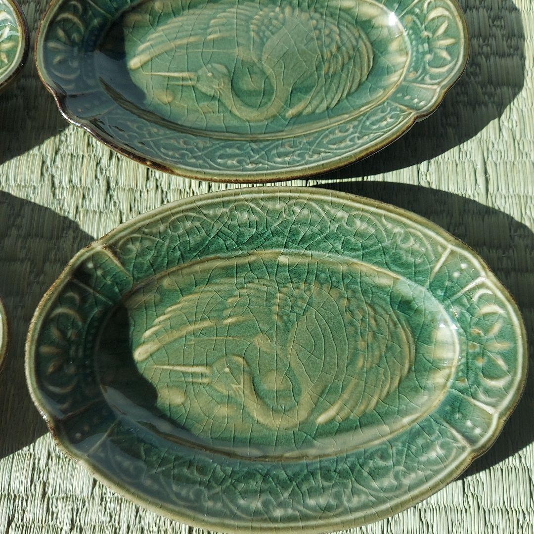 SUIYO 陽刻　小皿　鶴　新品未使用品　ディスカバージャパン