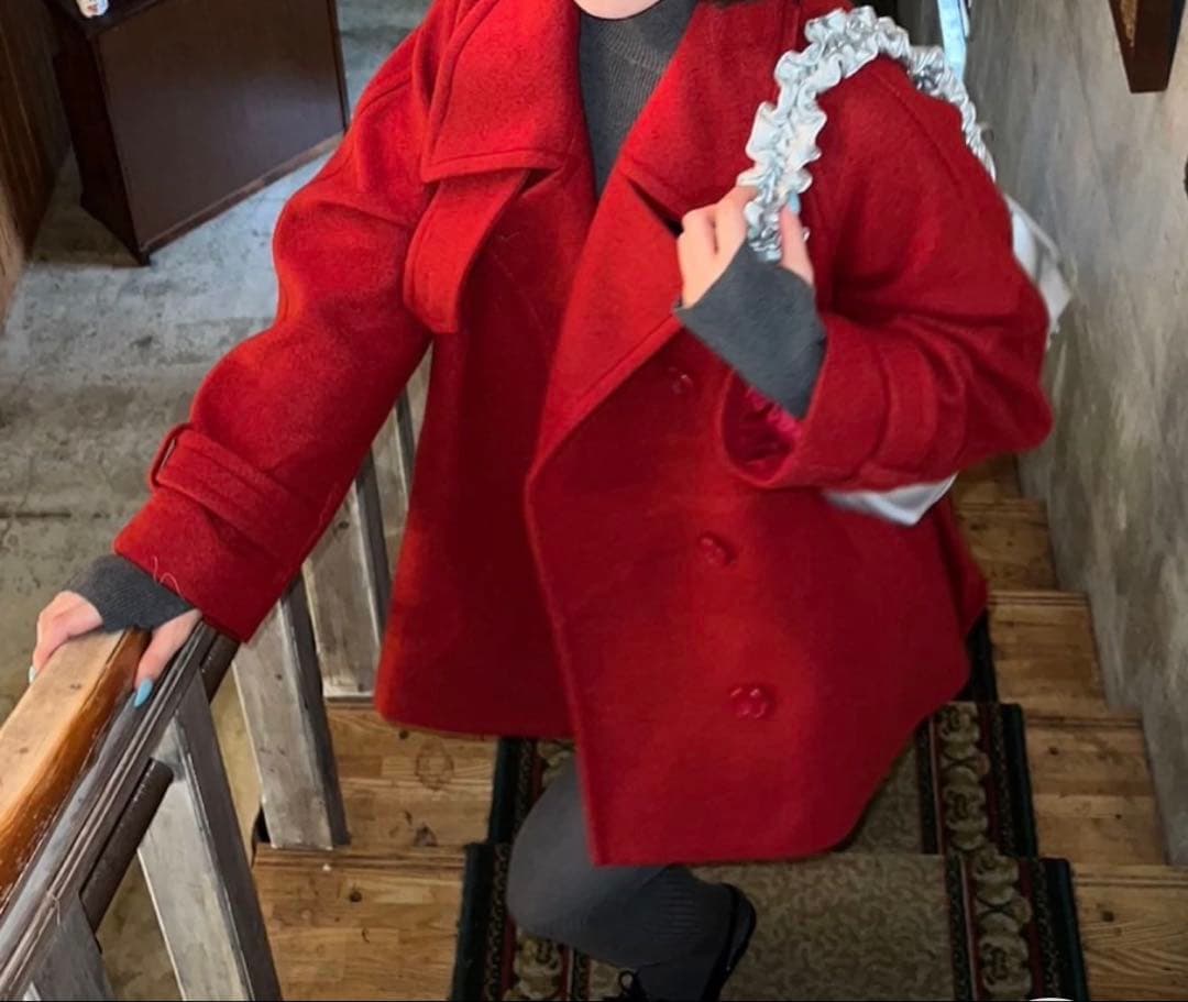 【SLY】赤 ショートコート 新品未使用 タグ保管あり 冬 アウター