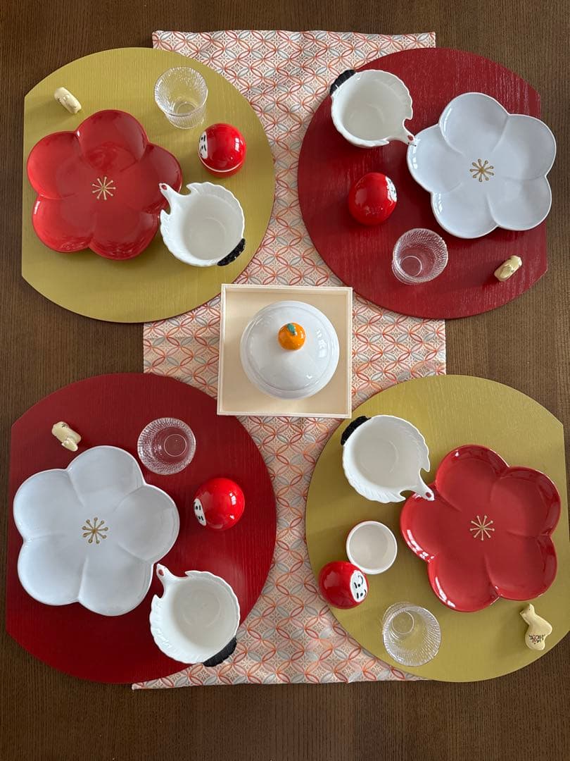 紅白梅のお正月6名様分30点セット