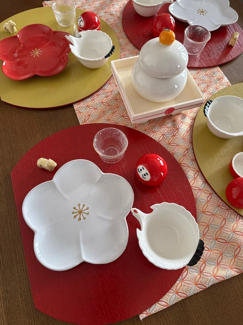 紅白梅のお正月6名様分30点セット