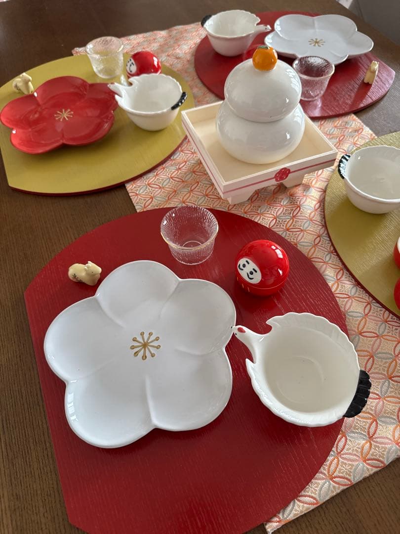 紅白梅のお正月6名様分30点セット