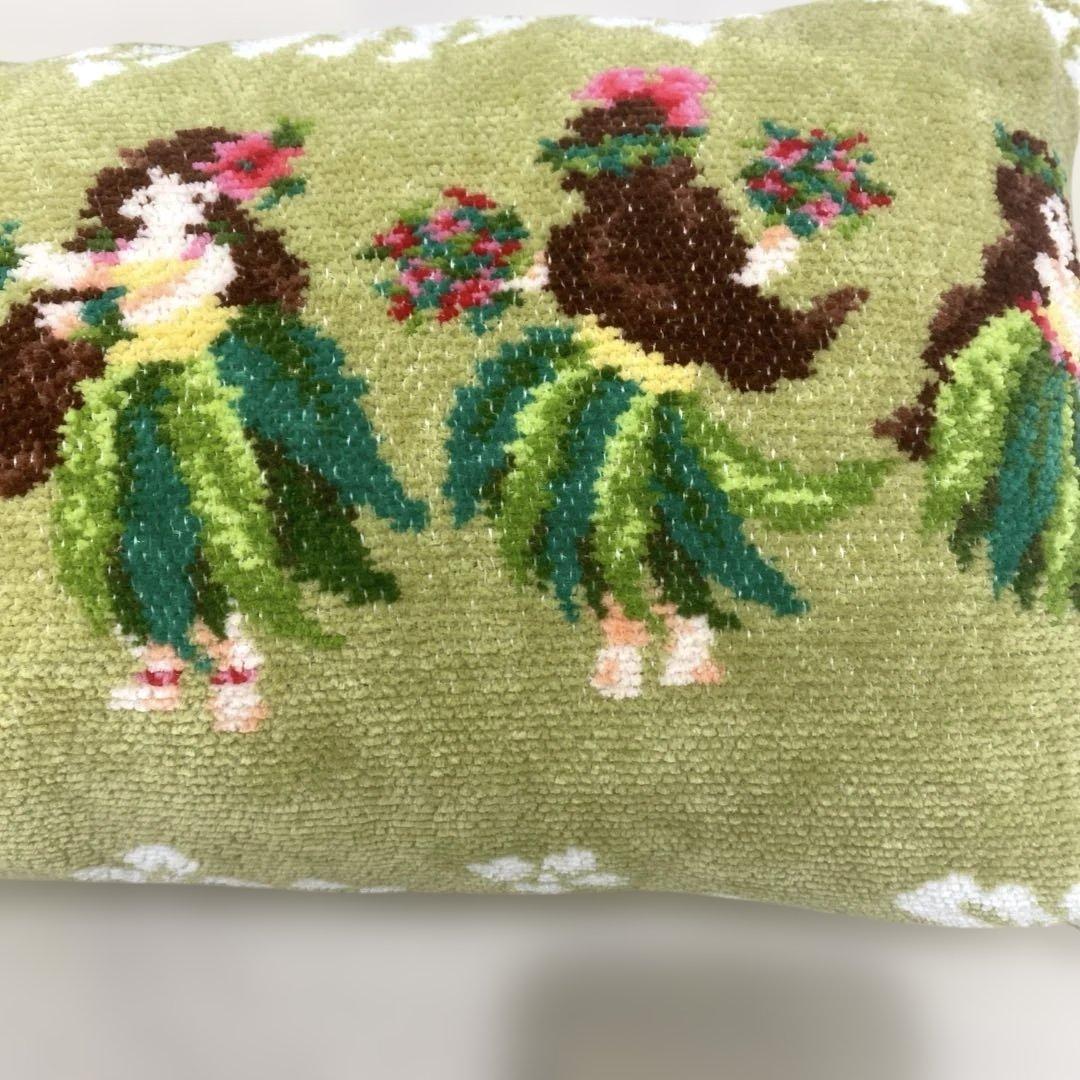 美品✨FEILER フェイラー マナマナ クッション グリーン　 長方形　緑