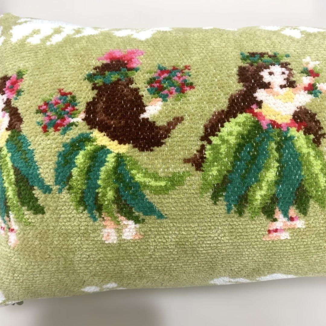 美品✨FEILER フェイラー マナマナ クッション グリーン　 長方形　緑