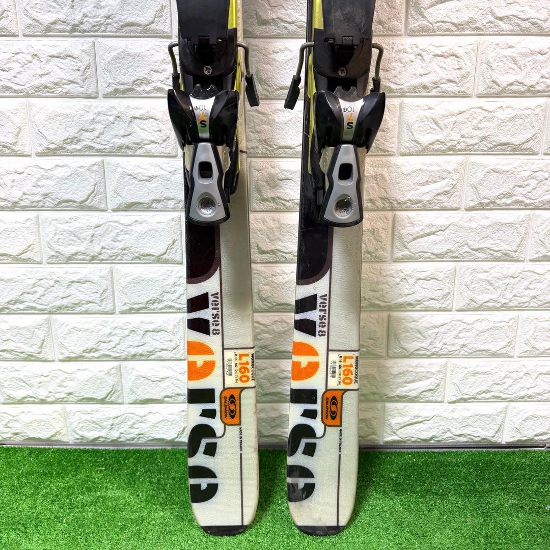 SALOMON verse 8 L160 ストック　ブーツ付　スキー板　すぐ使用