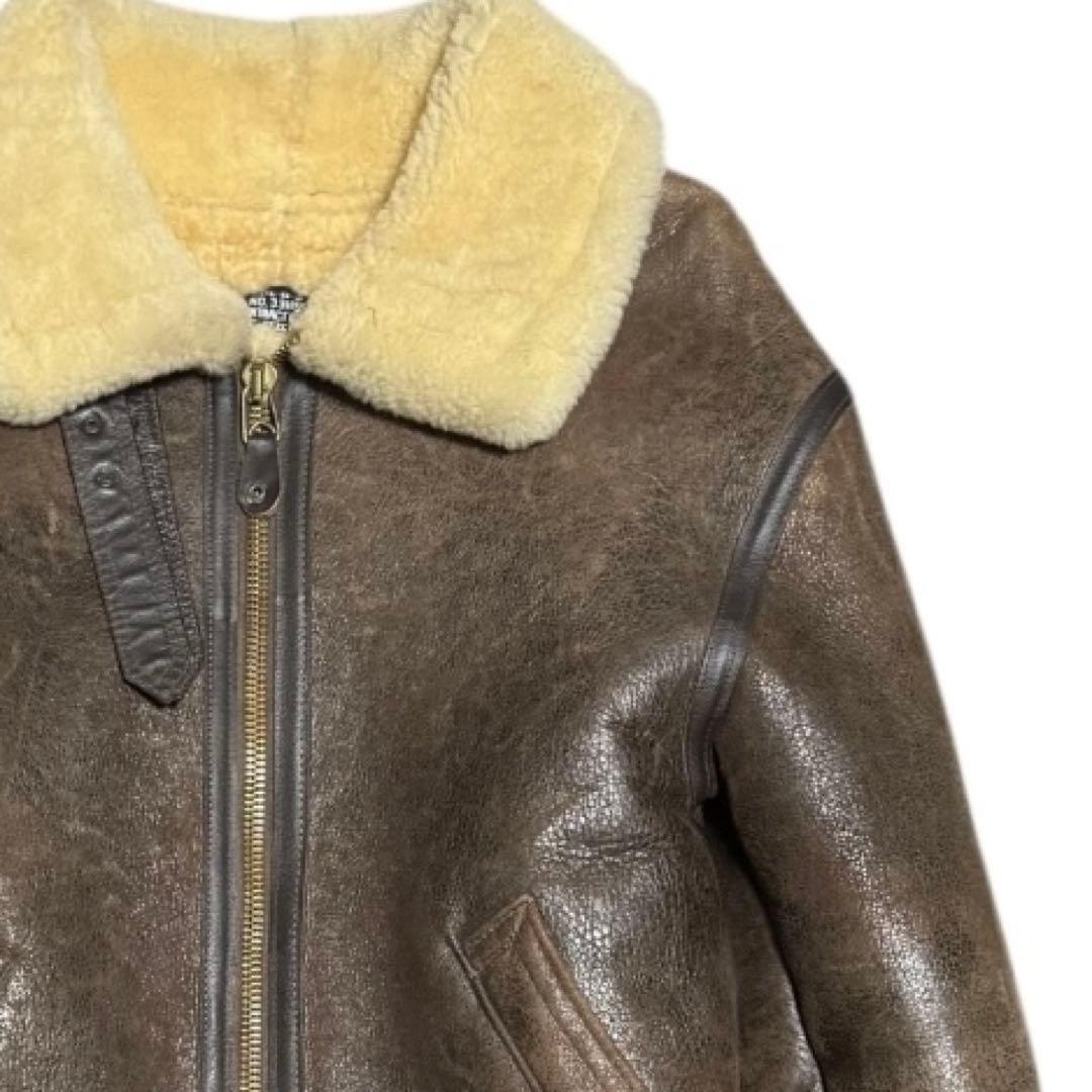 AVIREX 米国製 B-3 ボマージャケット リアルムートン ブラウン 42