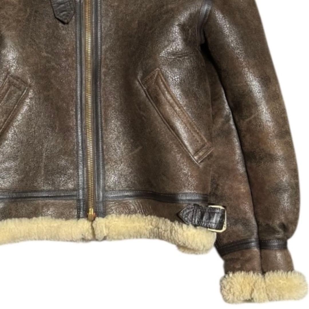 AVIREX 米国製 B-3 ボマージャケット リアルムートン ブラウン 42