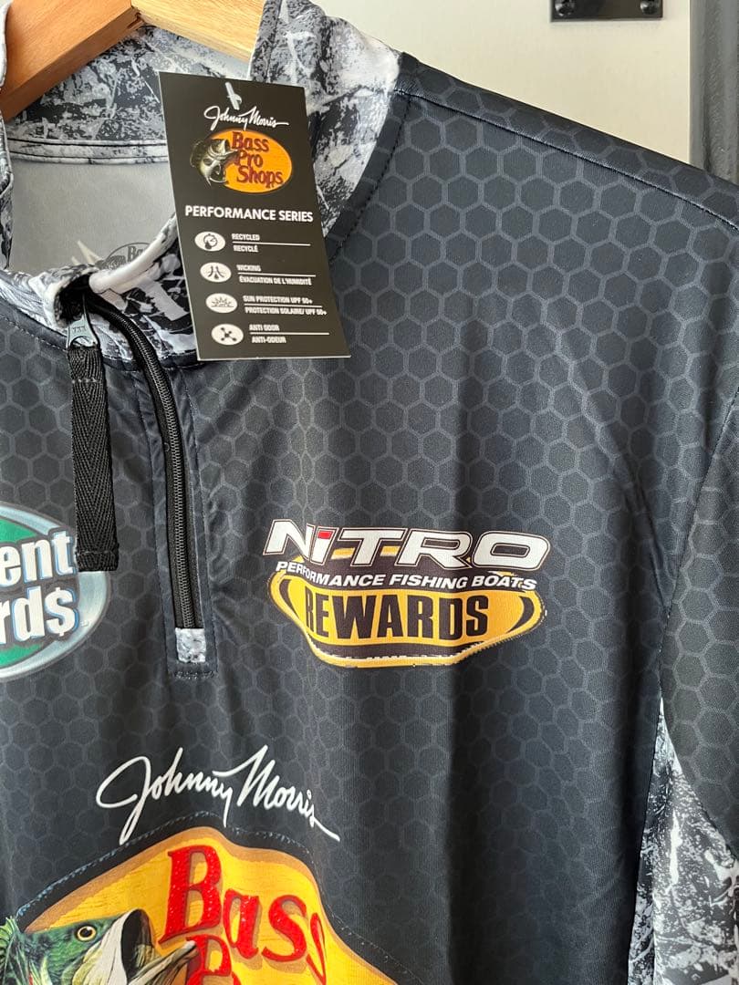 希少 BASS PRO SHOPS フィッシングシャツ L ブラック