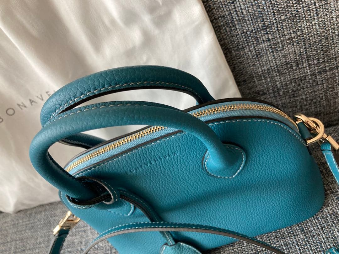 BONAVENTURA エマ22 シュリンクレザー　2way ブルーシアン