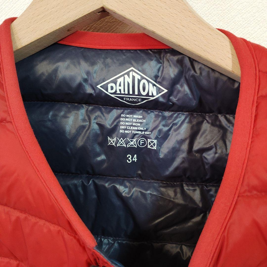 DANTON レッド キルティングベスト