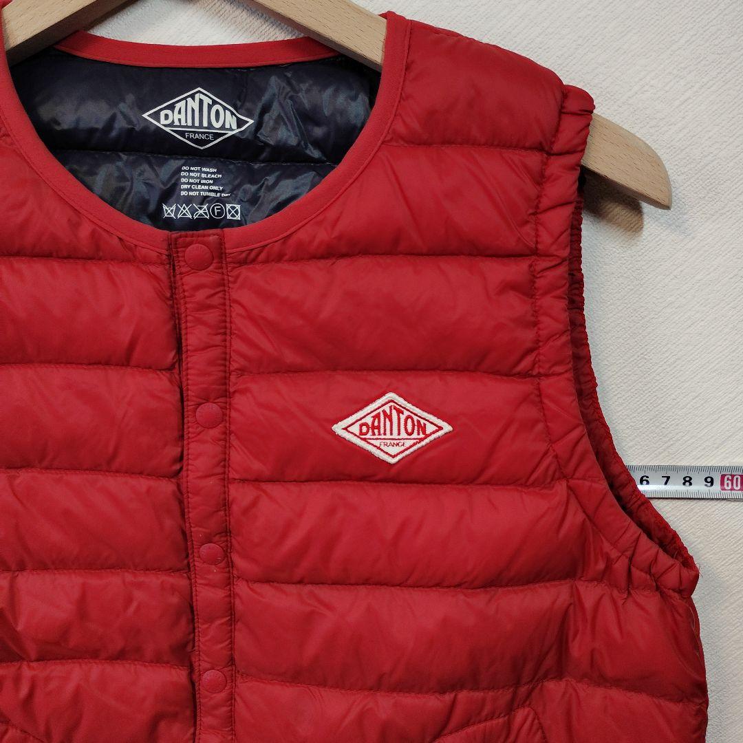 DANTON レッド キルティングベスト