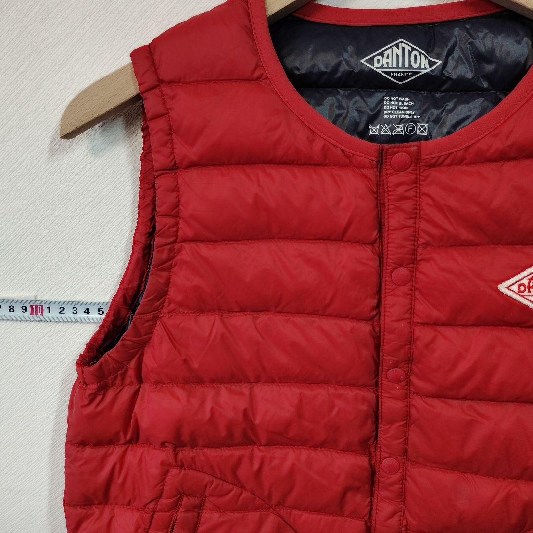 DANTON レッド キルティングベスト
