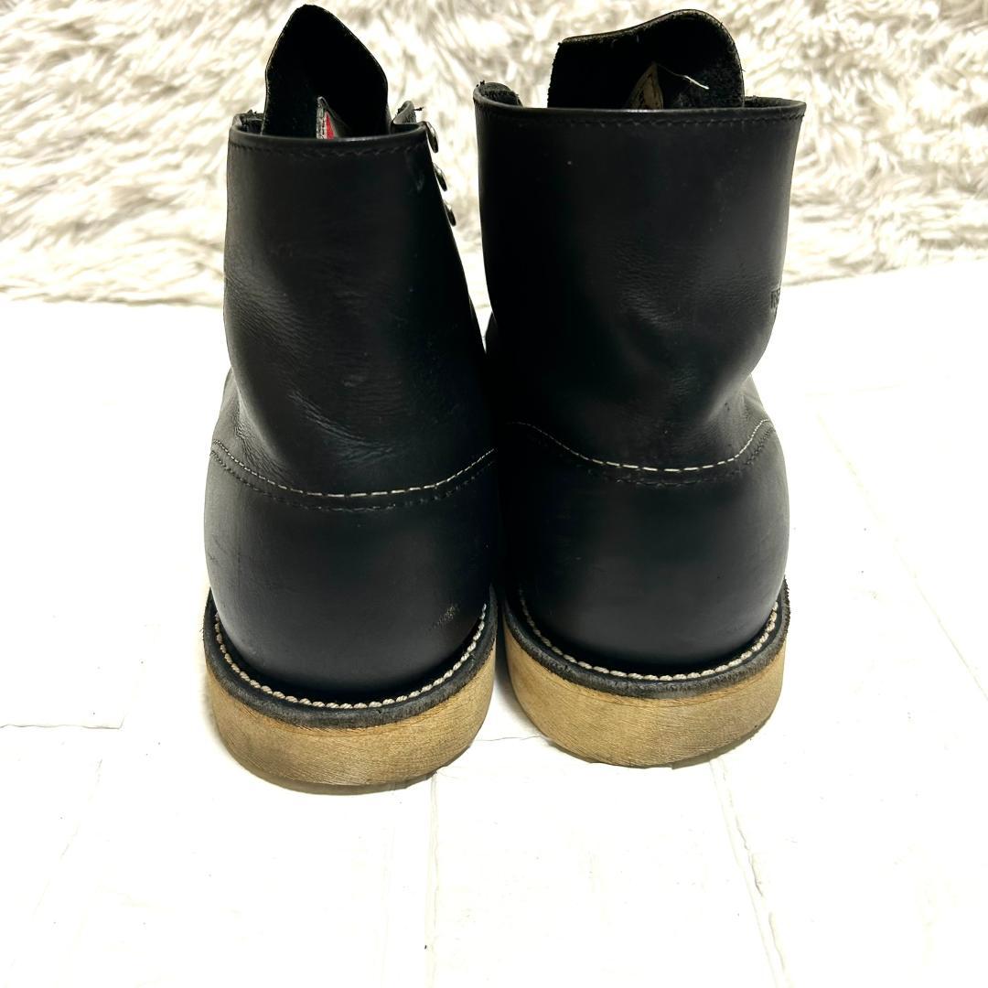 美品　レッドウィング　８１６５　26.5D プレーントゥ　箱付き　黒　レザー