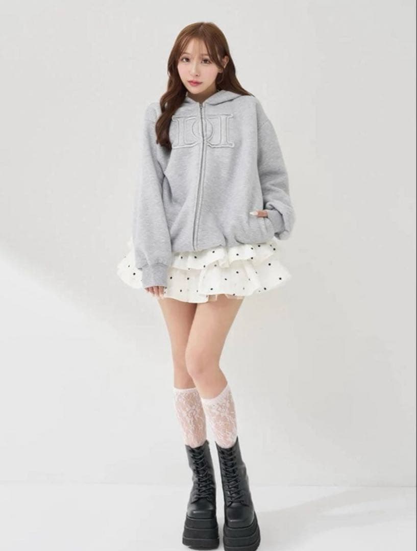 Darich アップリケDDロゴパーカー　グレー