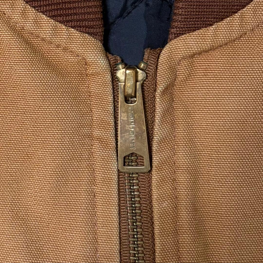 【美品】Carhartt カーハート ダックベスト キルティング キャメル M