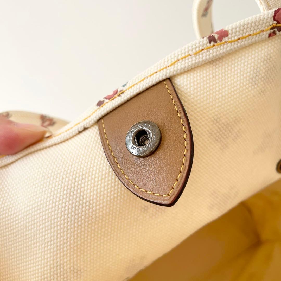 【極美品】COACH トートバッグ 花柄 ホース アンド キャリッジ 馬車 A4