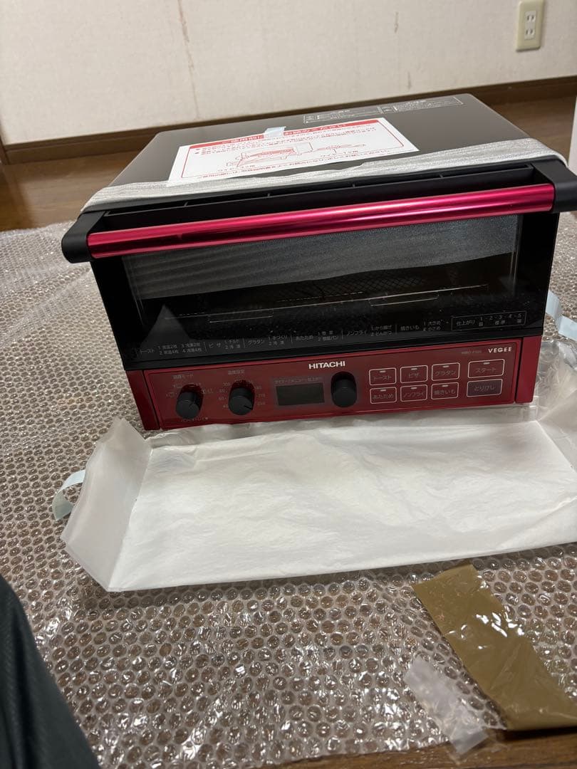 新品未使用品【日立】コンベクションオーブントースター HMO-F100 レッド