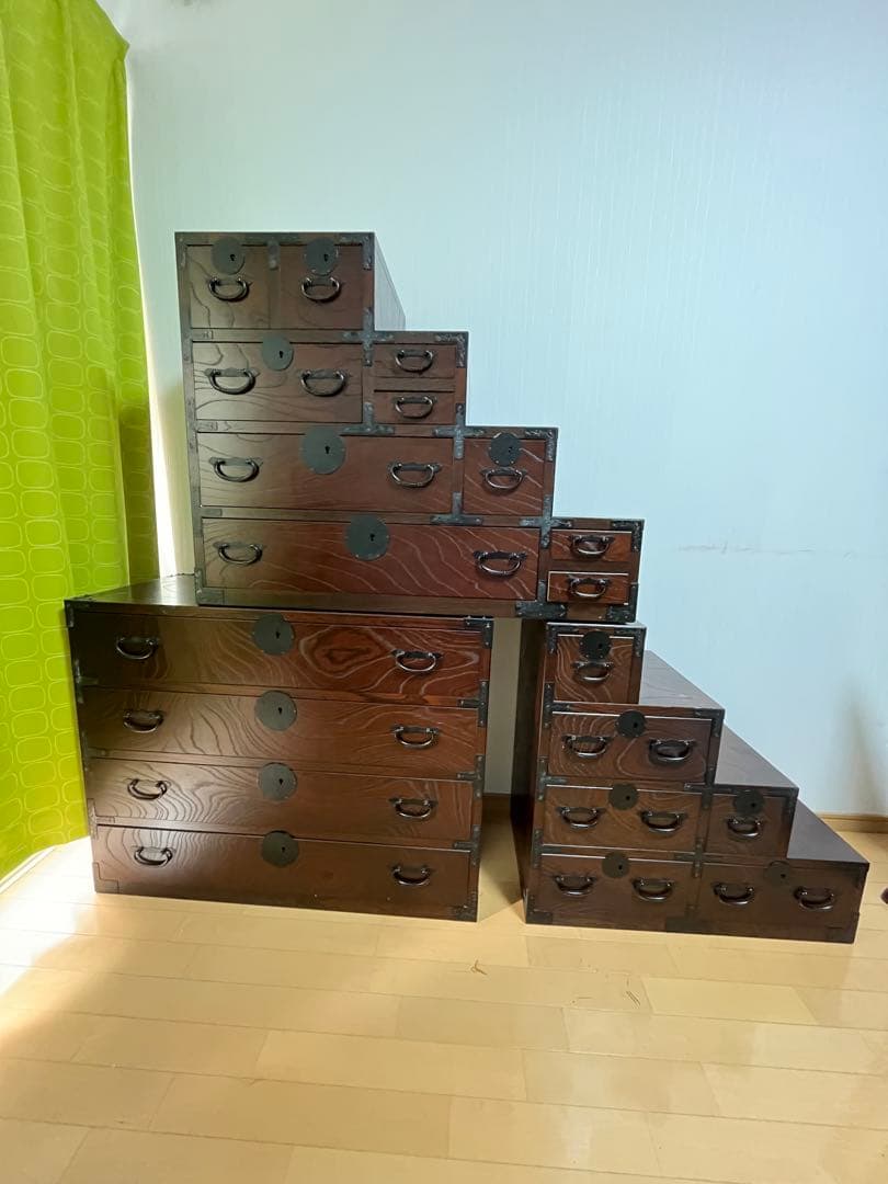 （株）青木産業製、階段箪笥