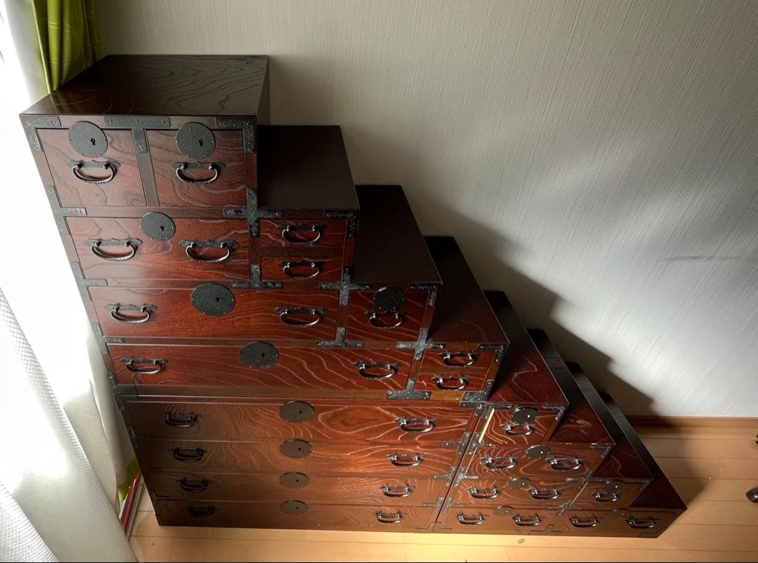 （株）青木産業製、階段箪笥