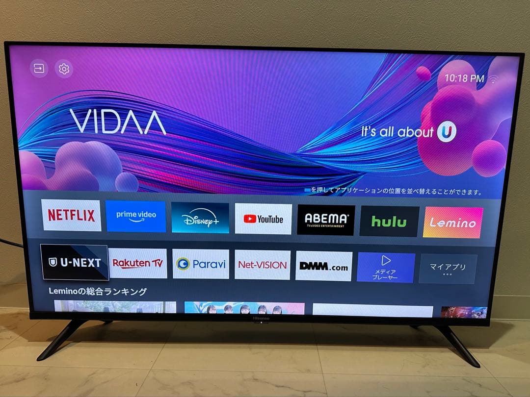 ハイセンス 40V型 フルハイビジョン 液晶テレビ 40A40G 中古美品