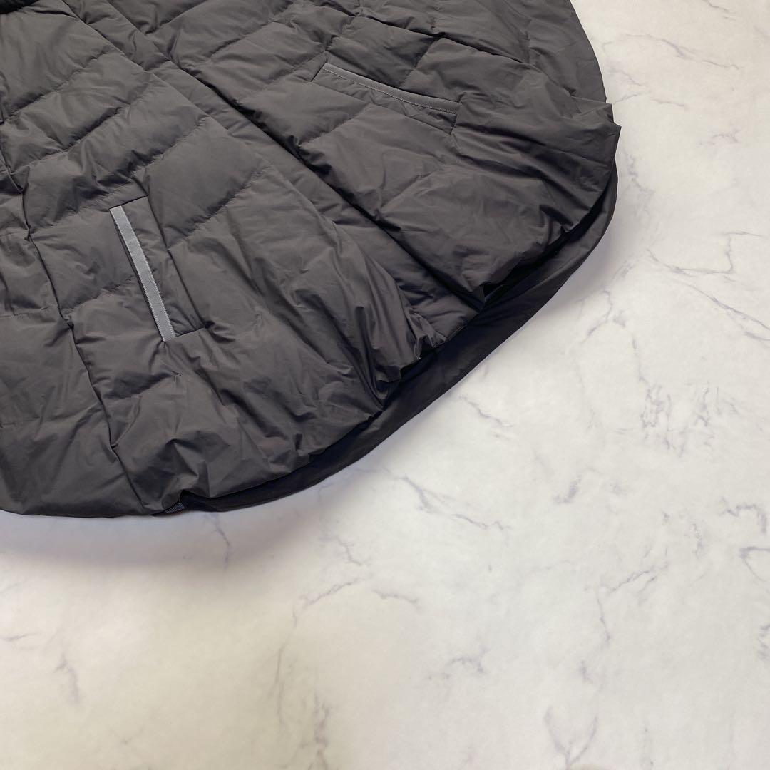 美品✨ナノユニバース 西川ダウン スタンドカラーダウンポンチョ ダークグレー
