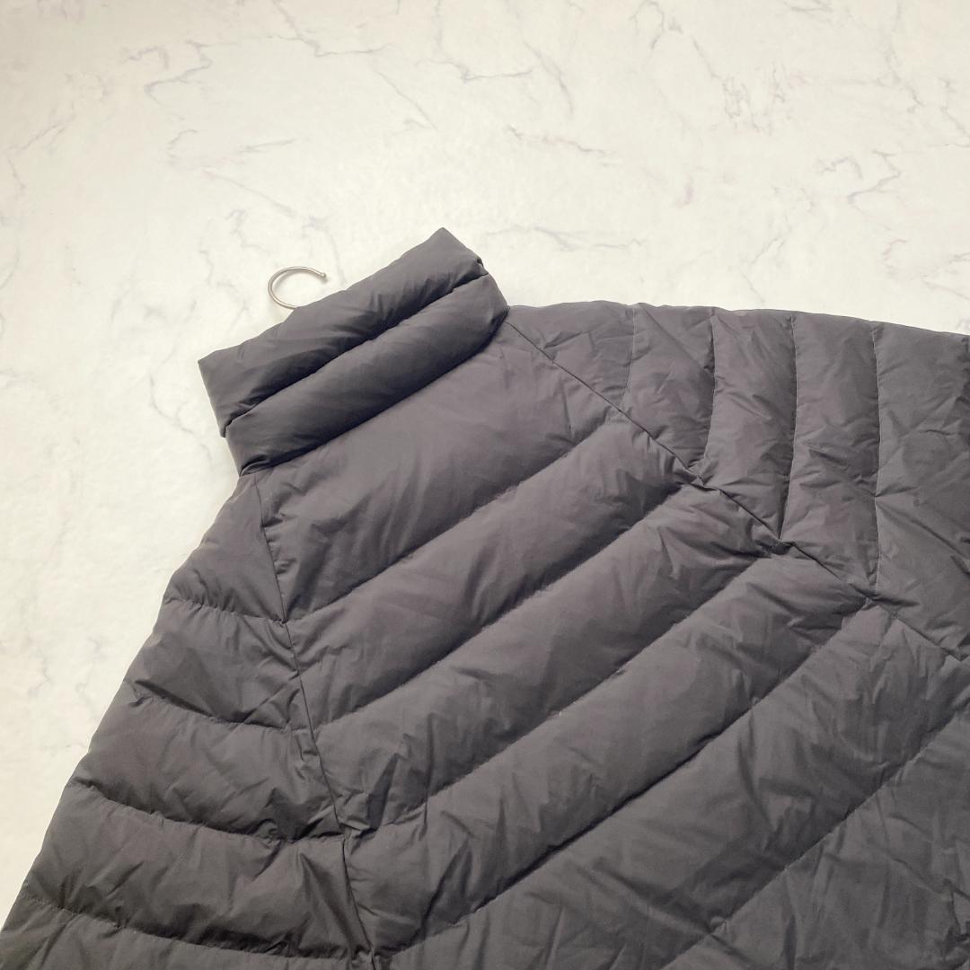 美品✨ナノユニバース 西川ダウン スタンドカラーダウンポンチョ ダークグレー